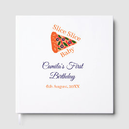 Livro De Visitas Fatia Fatia Fatia pizza de bebê primeiro aniversar