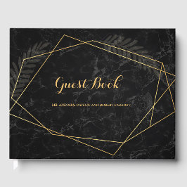 Livro De Visitas Faux Marble Geométrico