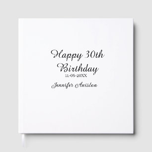 Livro De Visitas Feliz aniversário de 30 anos para adicionar nome d