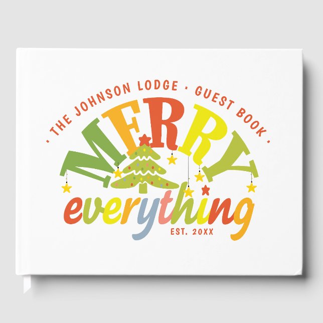 Livro De Visitas Feliz Divertida Tudo Aluguel Casa Aluguel Natal (Frente)