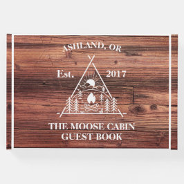 Livro De Visitas Férias Rurais De Cabina De Madeira