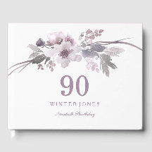 Festa de aniversário Floral de Inverno Púrpura Ele