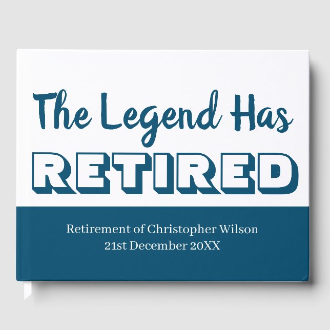 Livro De Visitas Festa de aposentadoria A lenda aposentou os Blue M (Frente)