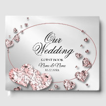 Festa de casamento Cor-de-Rosa Brilhante Corações