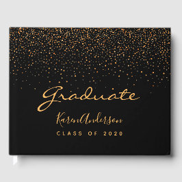 Livro De Visitas Festa de formatura 2025 confetti de ouro preto for