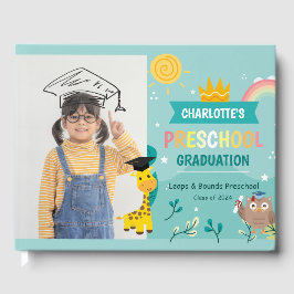 Livro De Visitas Festa de formatura pré-escolar para crianças