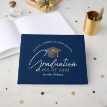 Festa de Graduação Personalizada Azul Naval Modern