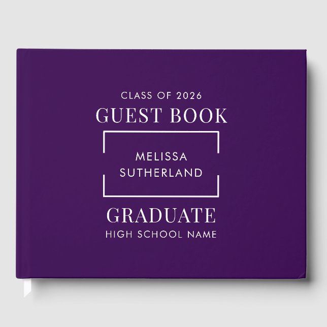 Livro De Visitas Festa de Graduação Roxa 2026 (Frente)