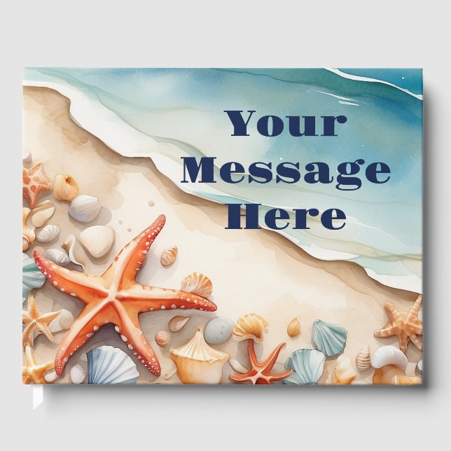 Livro De Visitas Festa de Praia de Seashore Bliss (Frente)