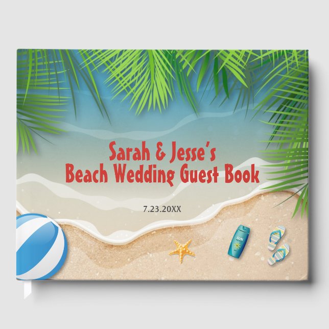 Livro De Visitas Festa de Praia de Verão Tropical (Frente)