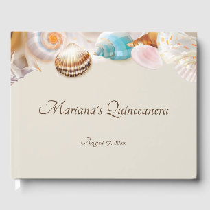 Livro De Visitas Festa de Quinze Anos Submarina Conchas Marinhas