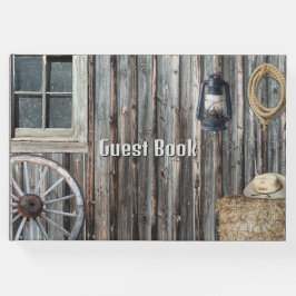 Livro De Visitas Festrado do Cowboy Barn Ocidental