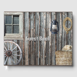 Livro De Visitas Festrado do Cowboy Barn Ocidental