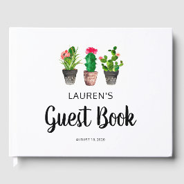Livro De Visitas Fiesta Chá de fraldas Guest Book, Cactus