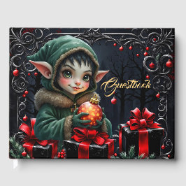 Livro De Visitas Filha de elfo giro em Casaco verde