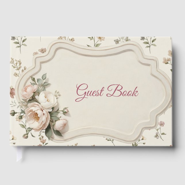 Livro De Visitas First Bloom Floral Baby Shower Guest Book (Frente)