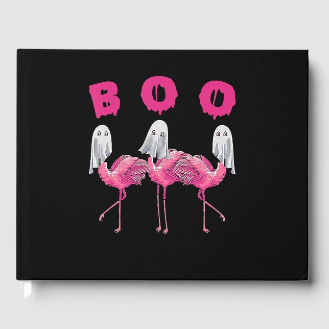 Livro De Visitas Flamingo | Fantasia de Halloween do Ghost Flamingo (Frente)