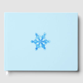 Livro De Visitas Floco de neve azul-inverno