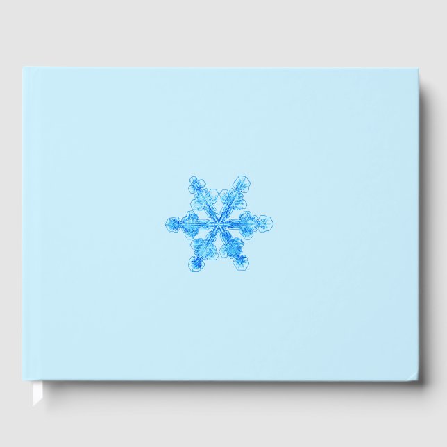 Livro De Visitas Floco de neve azul-inverno (Frente)