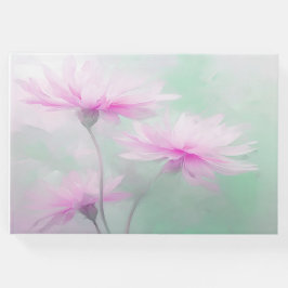 Livro De Visitas Flor cor-de-rosa do guia funerário