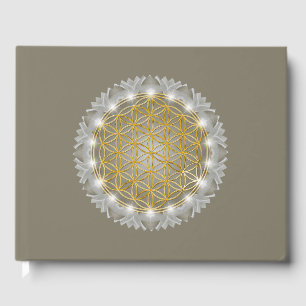 Livro De Visitas FLOR DA VIDA - Geometria Sagrada Luz 1