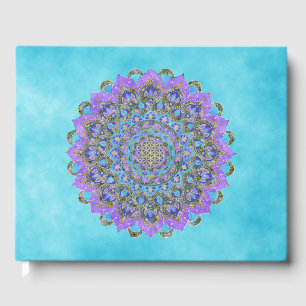 Livro De Visitas Flor Da Vida - Mandala Estilo Índia 2