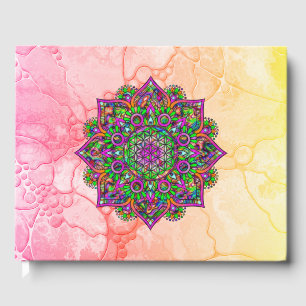 Livro De Visitas Flor da Vida - Mandala Indiana 1