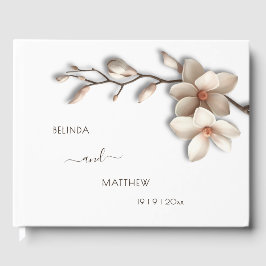Livro De Visitas Flor de Magnólia 3D | Casamento
