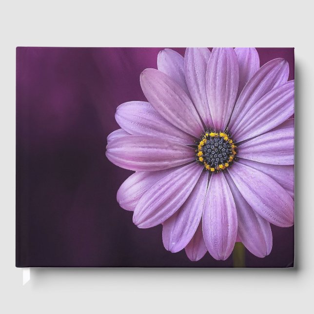 Livro De Visitas Flor Roxo no Bloom (Frente)