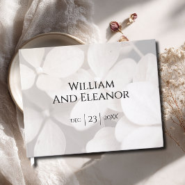 Livro de Visitas Floral Branco Minimalista Moderno