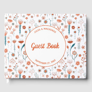 Livro De Visitas Floral Moderno Simples