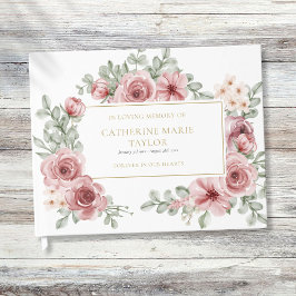 Livro De Visitas Floral No Amor Memorial Funeral