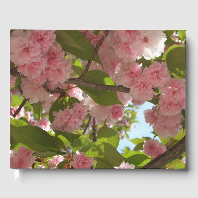 Livro De Visitas Floral Primavera da Árvore III da Cherry com duas  (Frente)