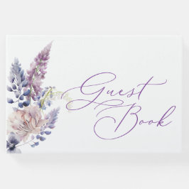 Livro de Visitas Floral Roxo + Lavanda