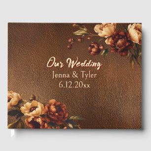 Livro De Visitas Floral Rústica Personalizada Ocidental