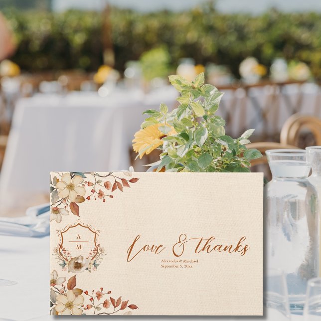 Livro De Visitas Floral Western Crest Monograma Wedding (Criador carregado)