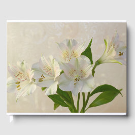 Livro De Visitas Flores Alstromeria Brancas