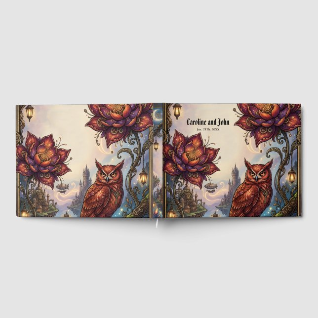 Livro De Visitas Flores Carmesim & Coruja Mística.  (Completo)