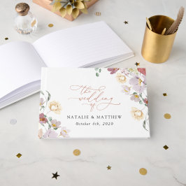 Livro De Visitas Flores Coloridas, Flores Selvagens, Boho, Casament