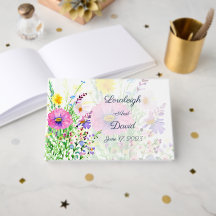 Flores silvestres coloridas da primavera Casamento