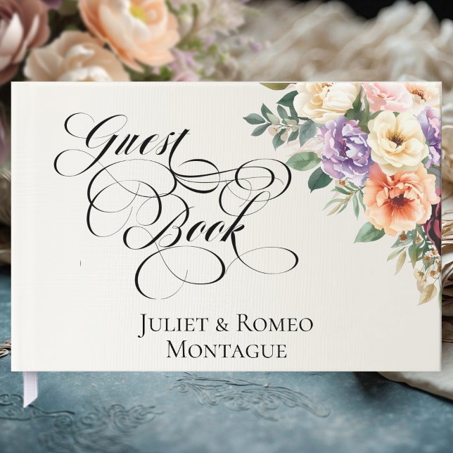 Livro De Visitas Flores Silvestres da Primavera - Marfim (Criador carregado)