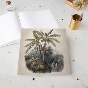 Livro De Visitas Floresta Antiga de Bananeiras Tropicais Bota Vin