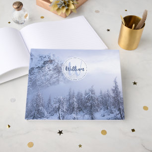 Livro De Visitas Floresta de abetos nevoenta maravilha do inverno m