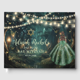 Livro De Visitas Floresta Encantada Estrela Verde Esmeralda Bat Mit