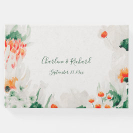 Livro De Visitas Floresta Verde - Laranja Branco Russo