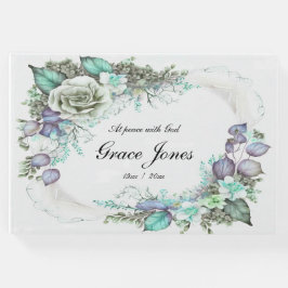 Livro De Visitas Folha de Convidado Funeral em branco Personalizáve