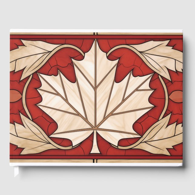 Livro De Visitas Folha de Maple do Canadá (Frente)