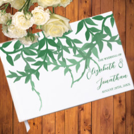 Livro De Visitas Folhas Botânicas Rústicas Casamento