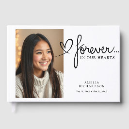 Livro De Visitas Forever In Our Hearts Modern Photo Memorial