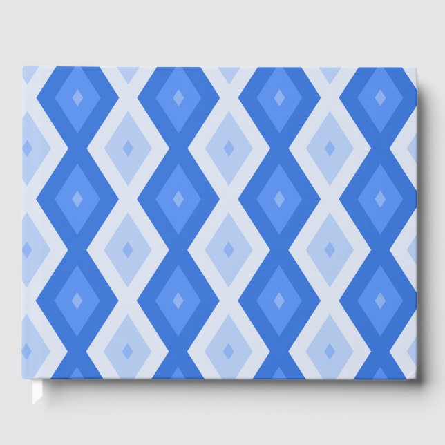 Livro De Visitas Formas de diamante azul (Frente)